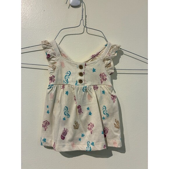 NWT Carter's Cream Sea Animal Dress - Newborn (NB) - Picture 1 of 4